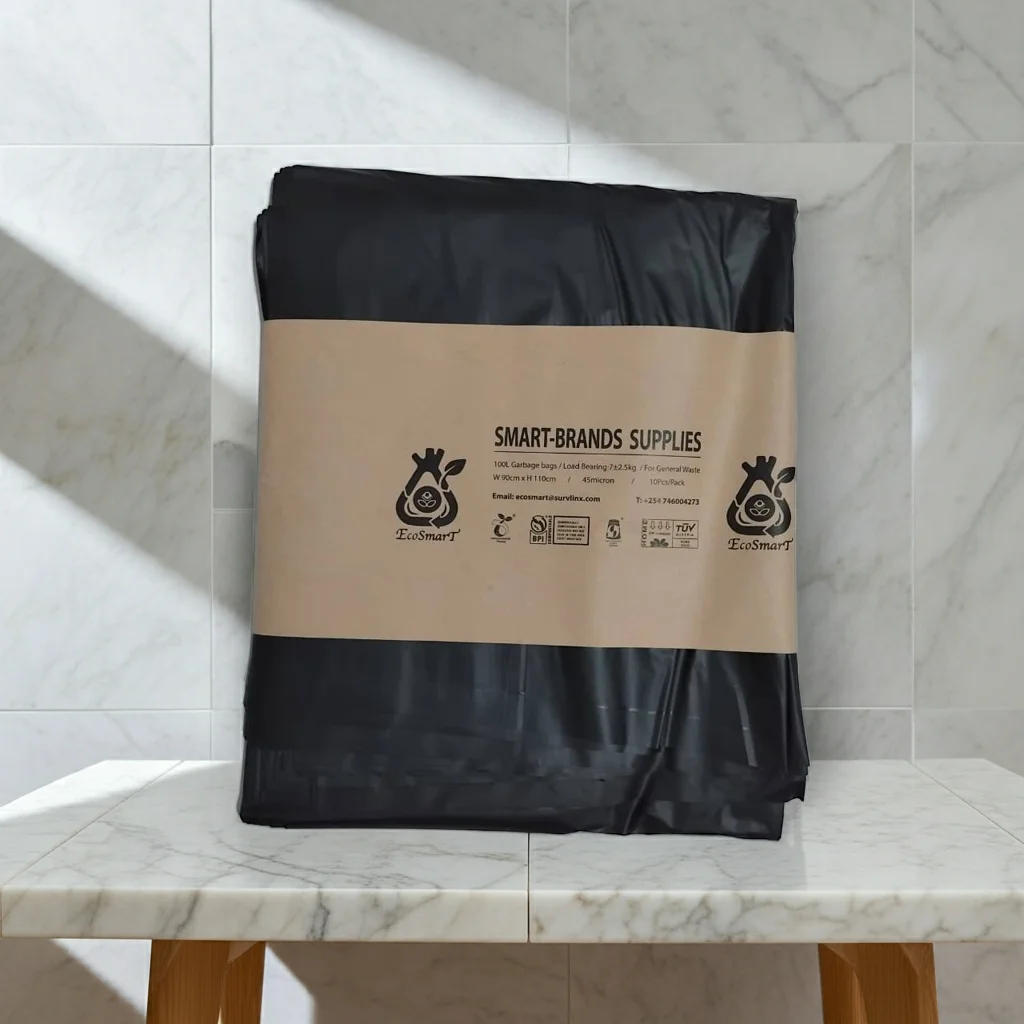 Black Biodegradable Bin Liners for General Waste - 100L