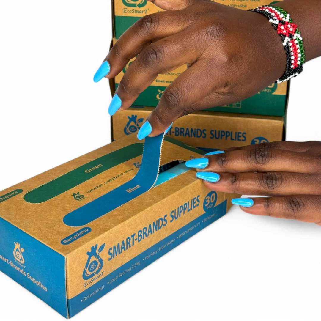 Biodegradable Combo-Box Green|Blue Bin Liners