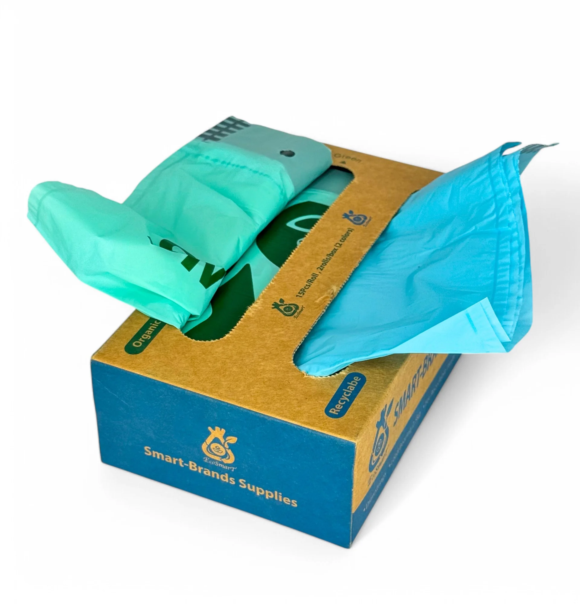 Biodegradable Combo-Box Green|Blue Bin Liners