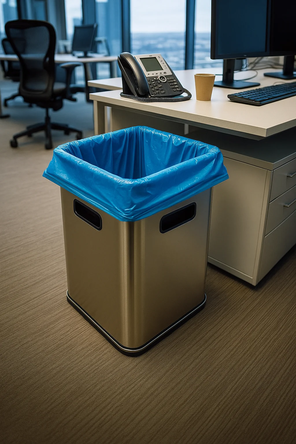 Blue Biodegradable Bin Liners for Recyclable Waste - 50L